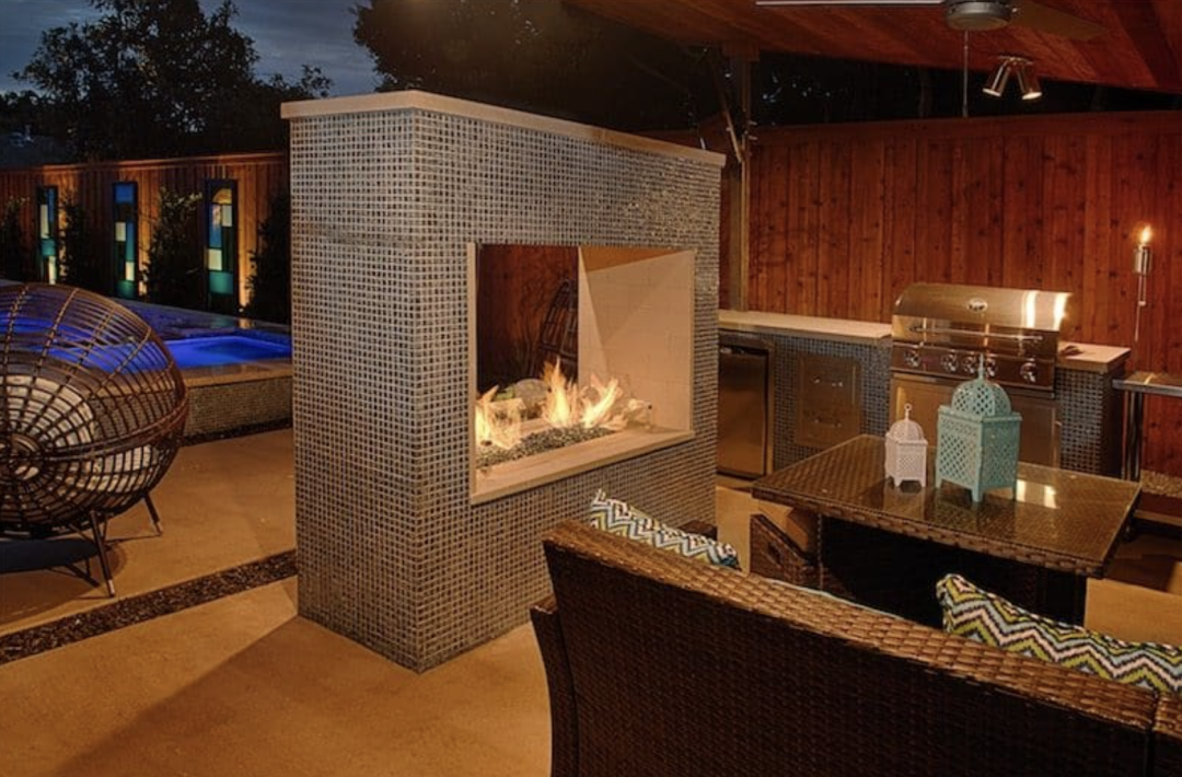 Backyard Oasis with Pool and Outdoor Fireplace 1