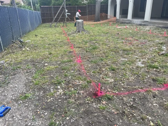 Pool under construction
